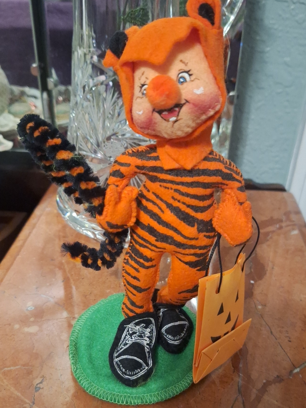 Halloween RARE Annalee Doll 1999 Tiger Kid Orange Halloween Costume